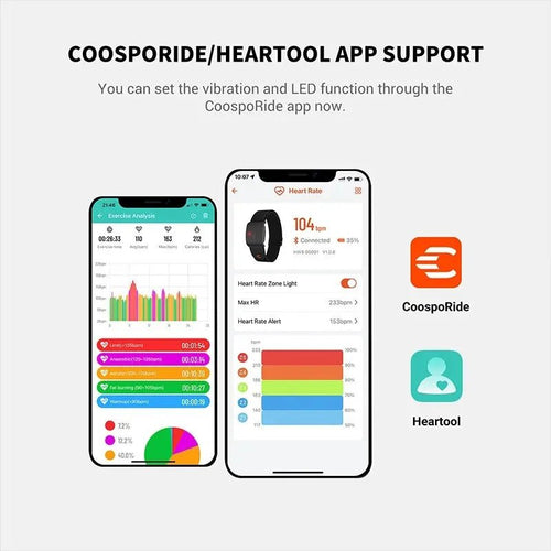 COOSPO HW9 Heart Rate Monitor Armband – BLE 5.0 & ANT+, HR Zones, HRV, 35H Battery