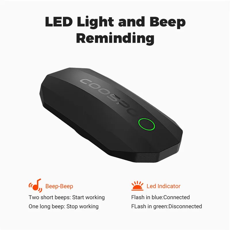 COOSPO H808S Heart Rate Sensor Chest Strap HRM Monitor ANT+ Bluetooth With IP67 for Peloton Zwift DDP Yoga Wahoo Polar Beat